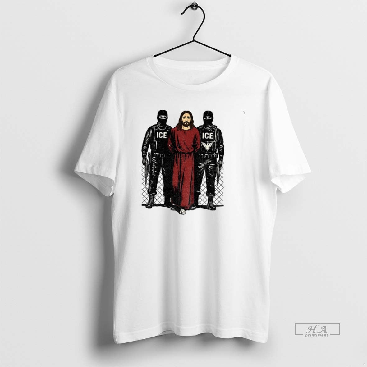 Official Jesus Arrested By Ice Anti Ice Political Christian Protest T-Shirts, Hoodie, Sweatshirt | InkRitualCo.com