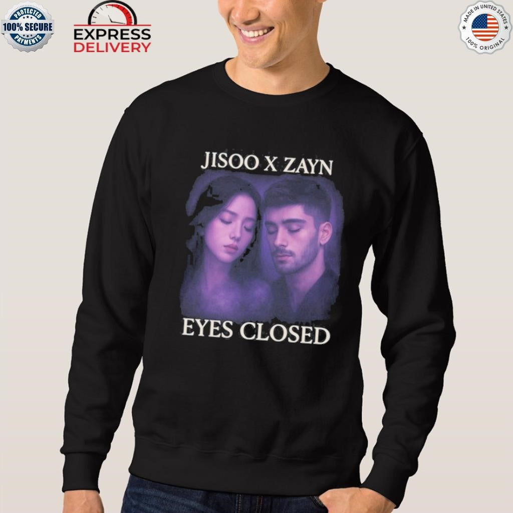 Jisoo X Zayn Eyes Closed Fan Shirt