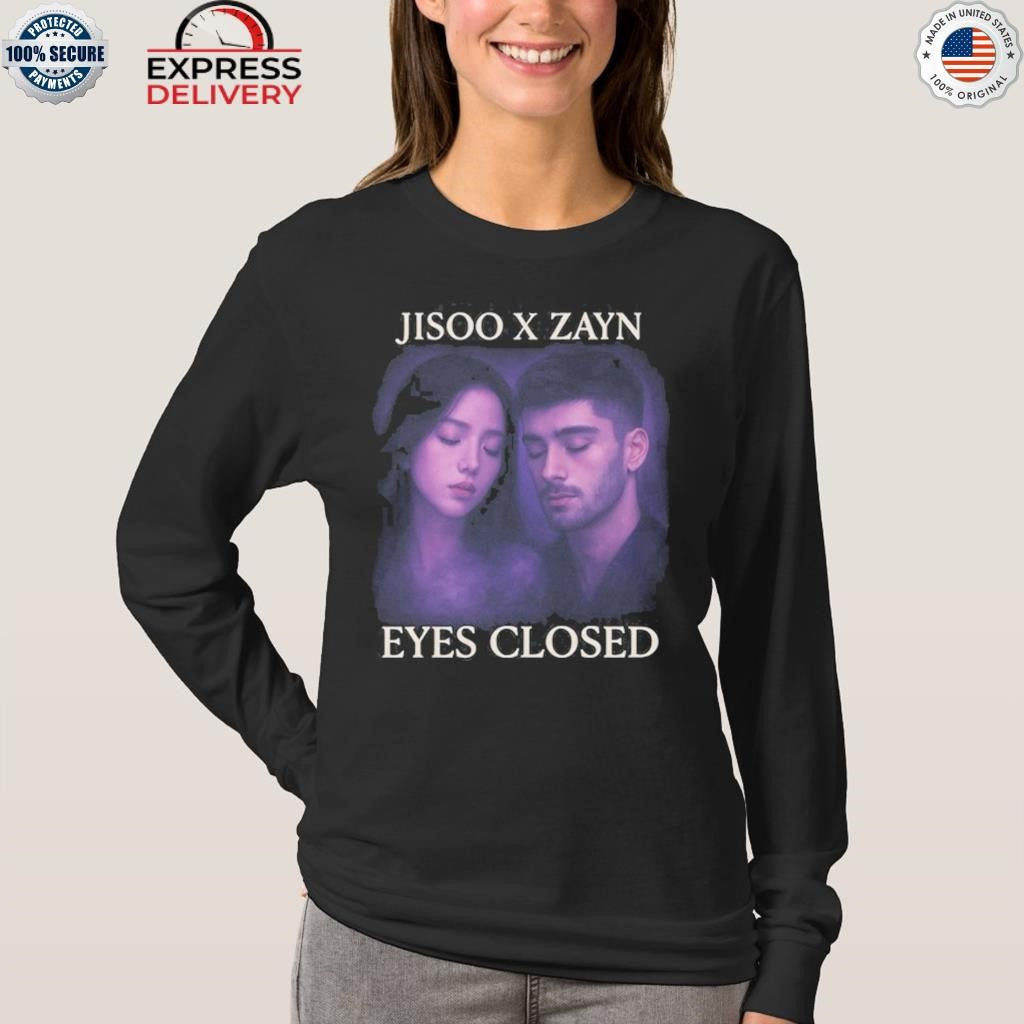 Jisoo X Zayn Eyes Closed Fan Shirt