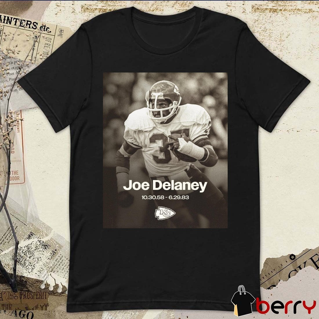 Joe Delaney October 30 1958 – June 29 1983 Adam Schefter Poster t-shirt