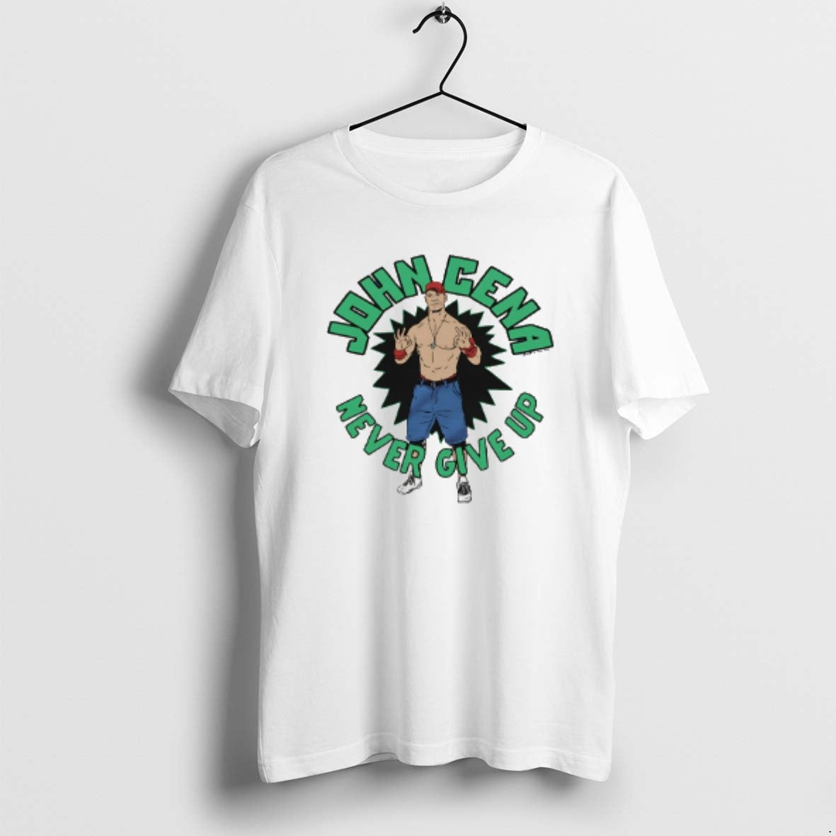 Official John Cena Never Give Up Caricature T-Shirts, Hoodie, Sweatshirt | InkRitualCo.com