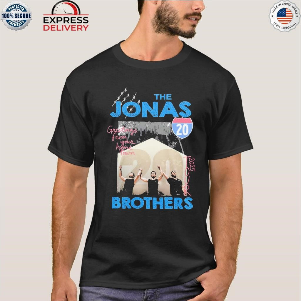 Jonas Brothers Greeting From Your Hometown Tour 20 Years Shirt