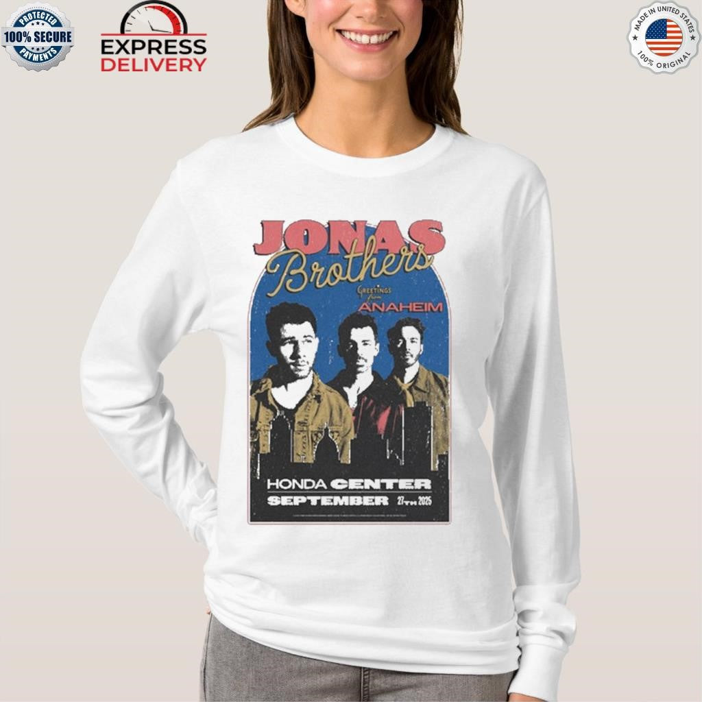 Jonas Brothers Sep 27 2025 at Honda Center, Anaheim Tour Shirt
