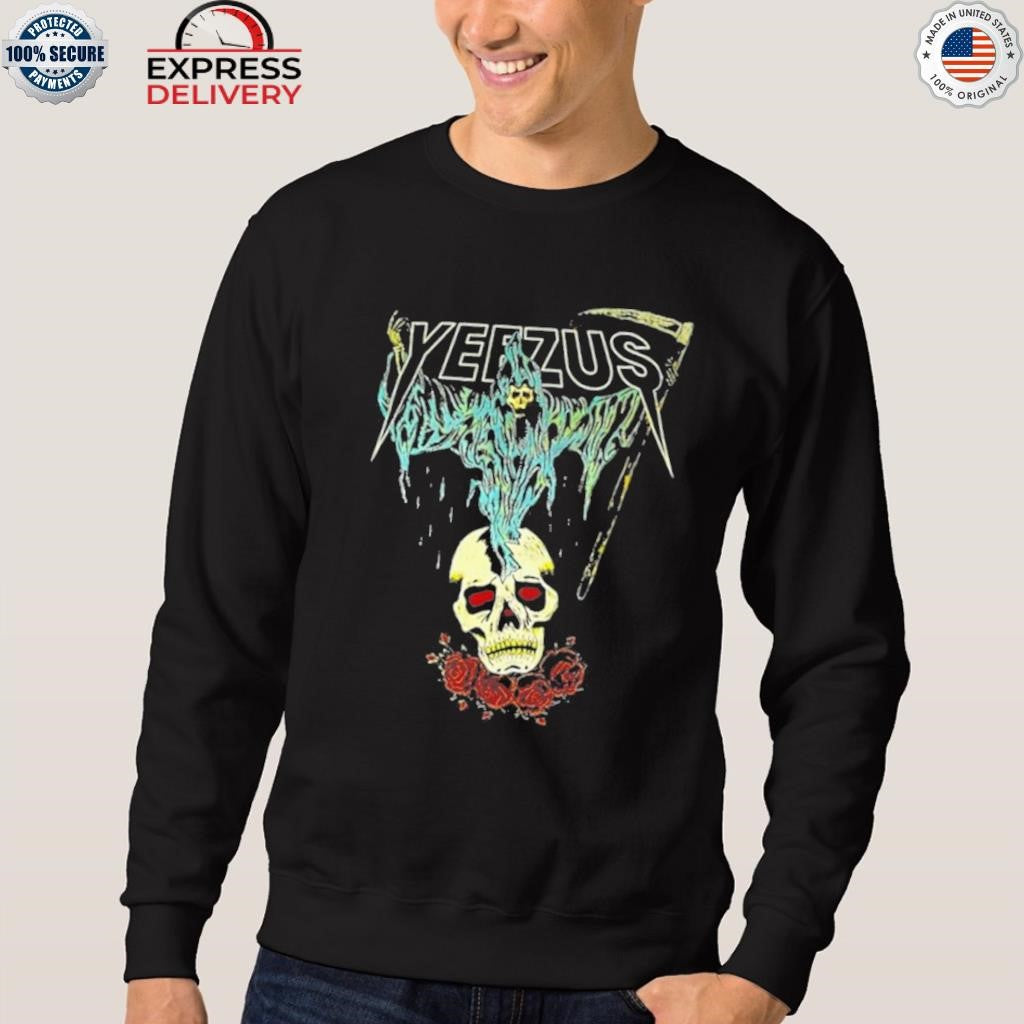 Kanye West Ye Yeezus Grim Reaper Skull And Roses Shirt