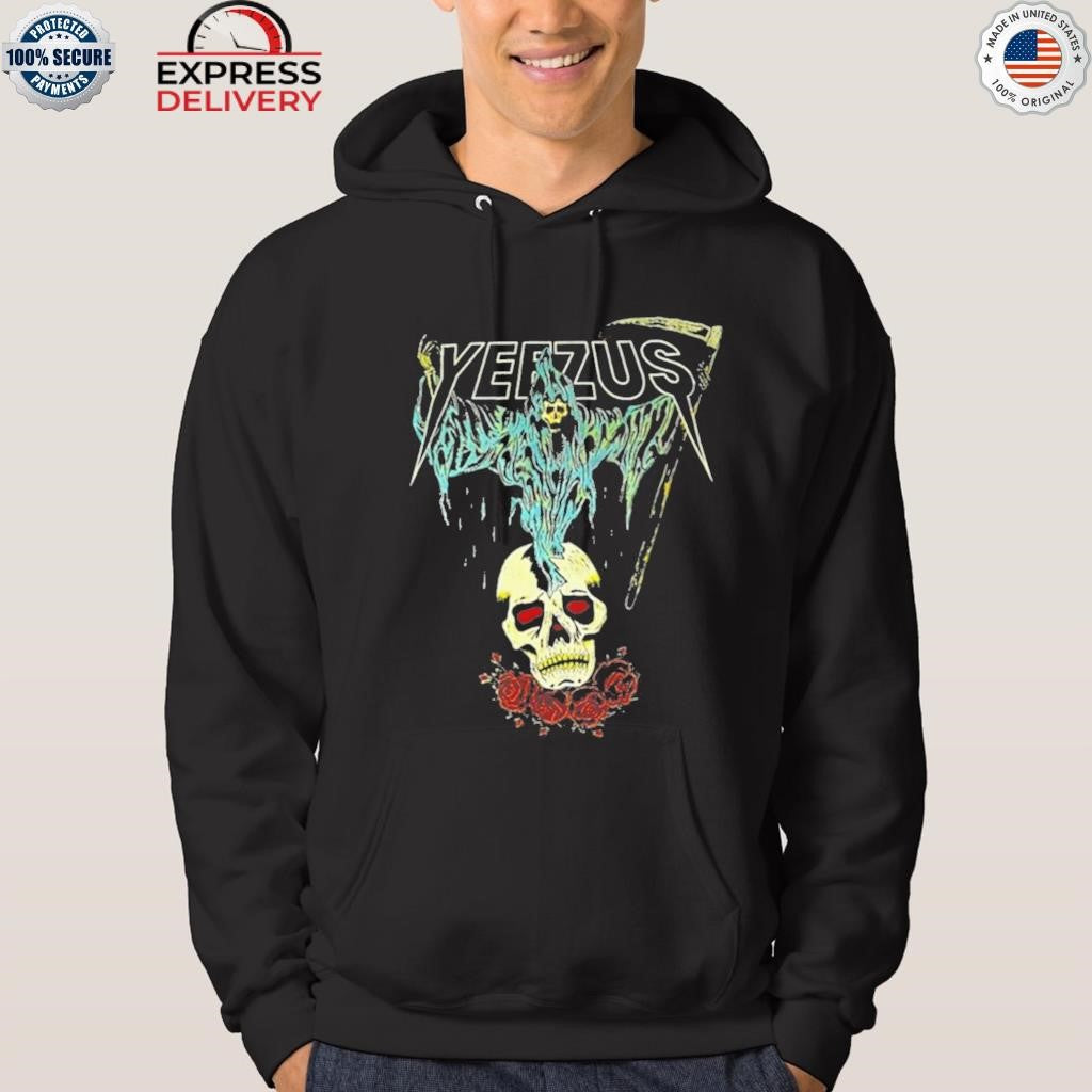 Kanye West Ye Yeezus Grim Reaper Skull And Roses Shirt
