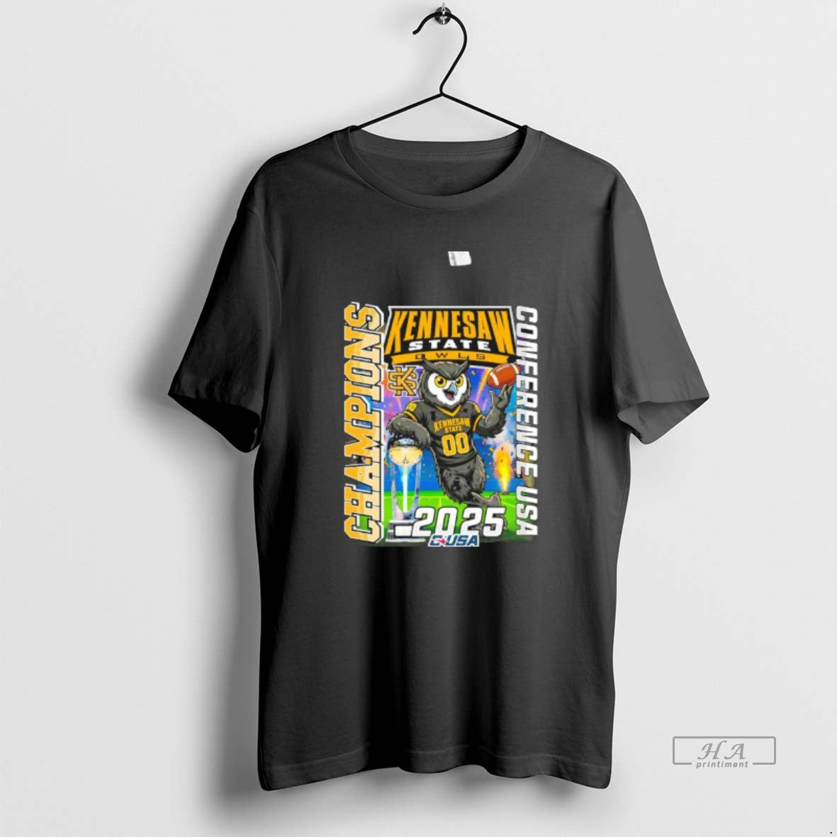 Official Kennesaw State Owls Mascot 2025 C Usa Football Champions T-Shirts, Hoodie, Sweatshirt | InkRitualCo.com