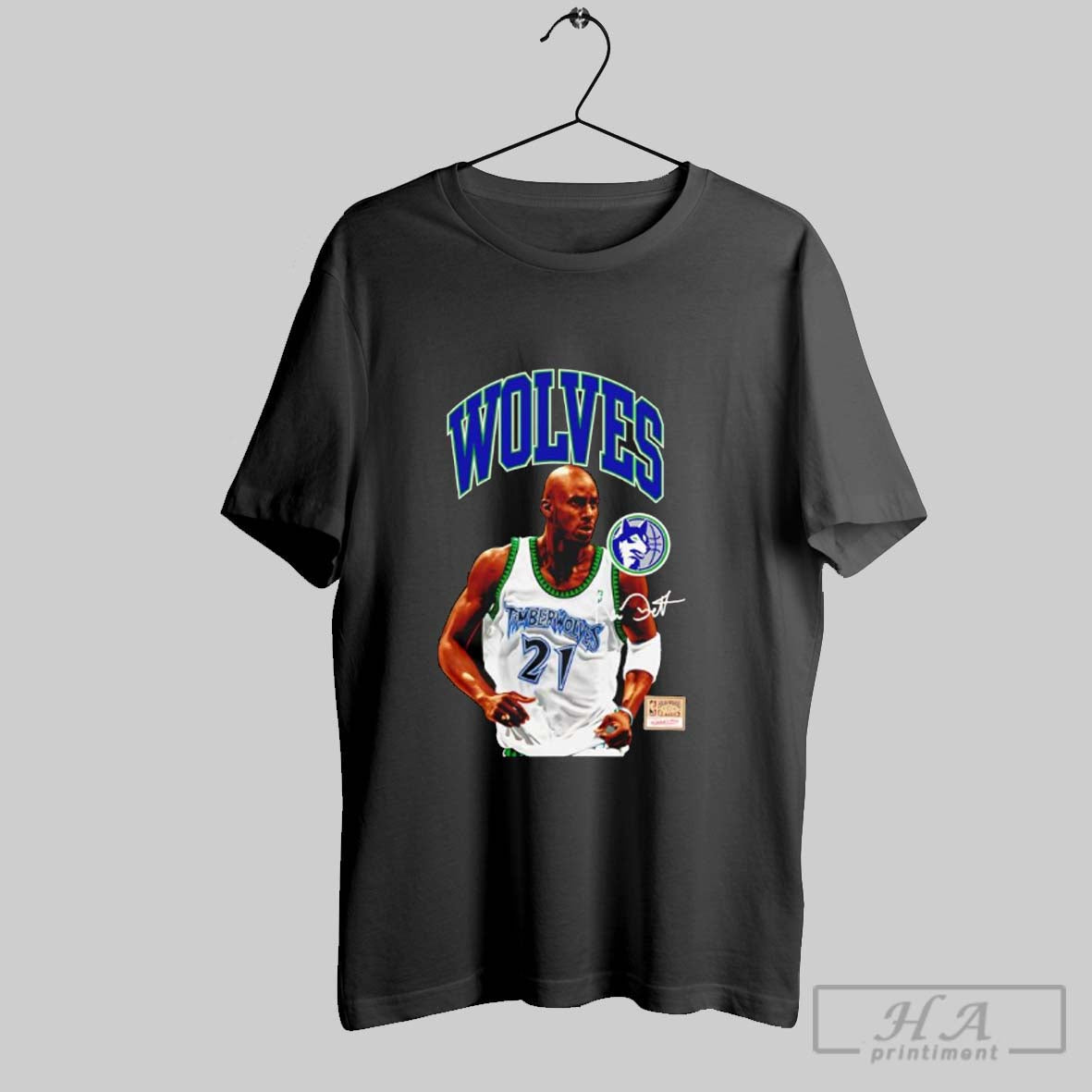 Official Kevin Garnett Minnesota Timberwolves Mitchell Ness Hardwood Classics Player Arch Signature T-Shirts, Hoodie,...