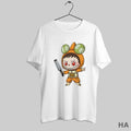 Official Labubu Wearing Native American Indian Fox Costume Holding Knife T-Shirts, Hoodie, Sweatshirt | InkRitualCo.com