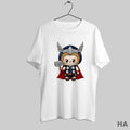 Official Labubu Wearing Thor God Of Thunder Costume Holding Hammer Cute T-Shirts, Hoodie, Sweatshirt | InkRitualCo.com