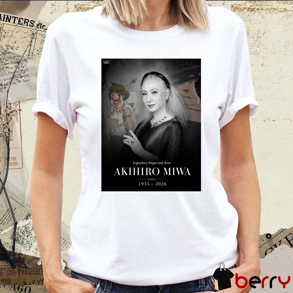 Legendary Singer And Actor Akihiro Miwa 1935 – 2026 Screen Thrill Poster t-shirt