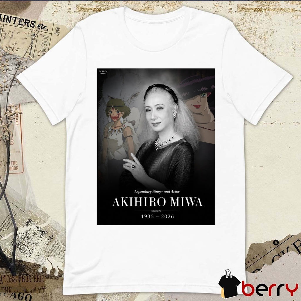 Legendary Singer And Actor Akihiro Miwa 1935 – 2026 Screen Thrill Poster t-shirt