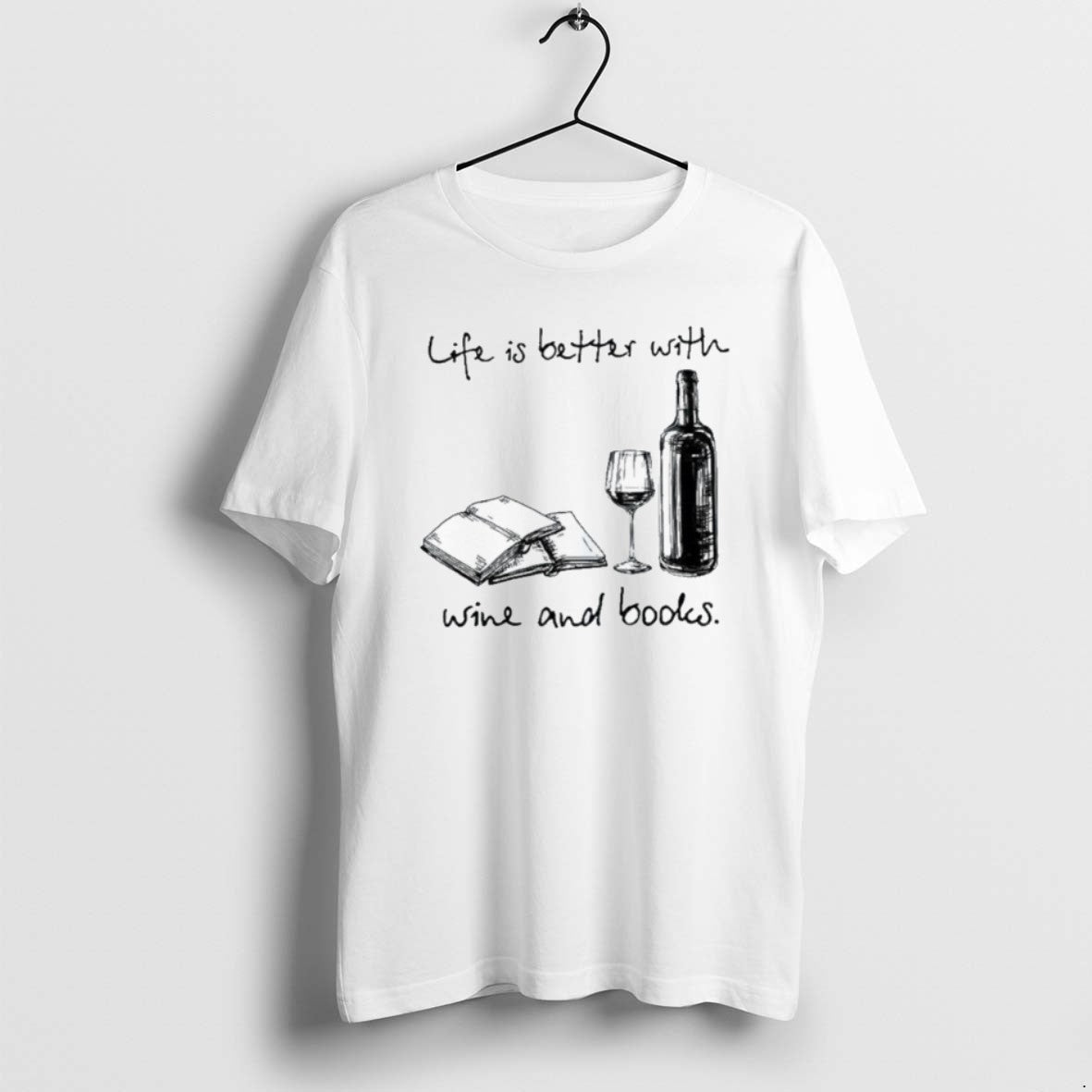 Official Life Is Better With Wine And Books T-Shirts, Hoodie, Sweatshirt | InkRitualCo.com