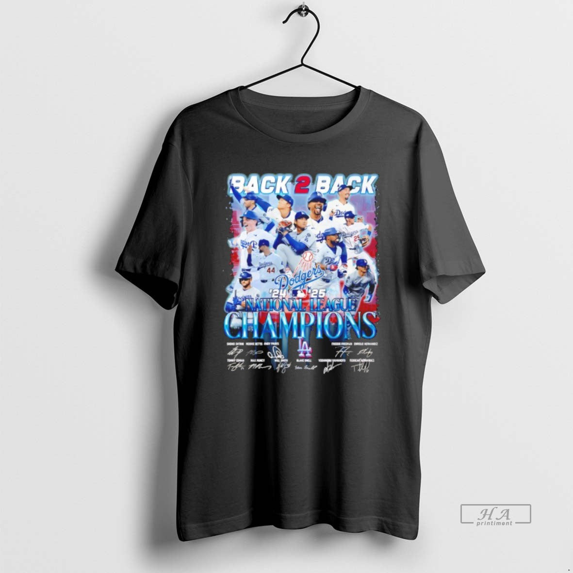 Official Los Angeles Dodgers 2025 National League Champions Back 2 Back Signature T-Shirts, Hoodie, Sweatshirt