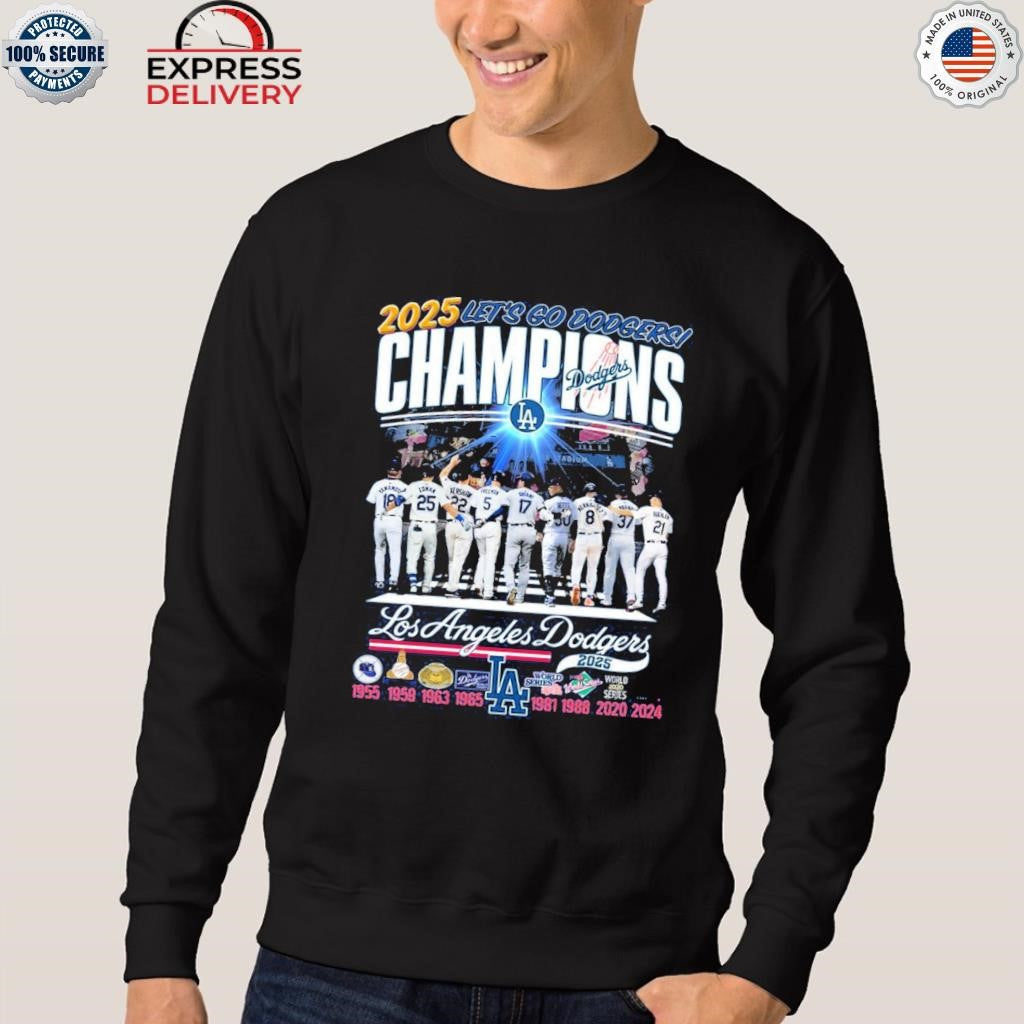 Los Angeles Dodgers Champions 2025 Let’s Go Dodgers Shirt