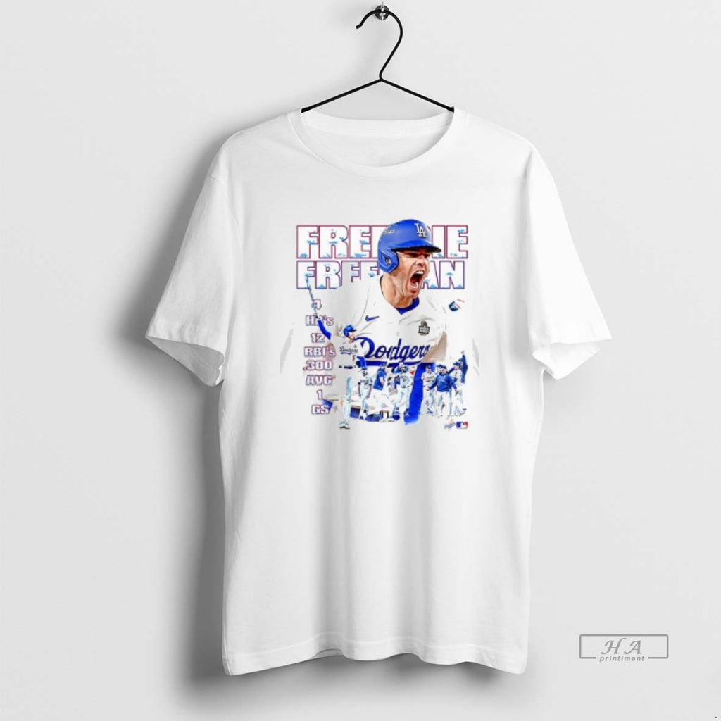 Official Los Angeles Dodgers Freedie Freeman 4 Hr2 12 Rbis 5 Graphic T-Shirts, Hoodie, Sweatshirt | InkRitualCo.com