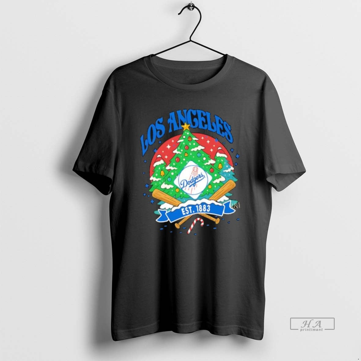 Official Los Angeles Dodgers Ugly Christmas Tree Motif Est 1883 Logo T-Shirts, Hoodie, Sweatshirt | InkRitualCo.com