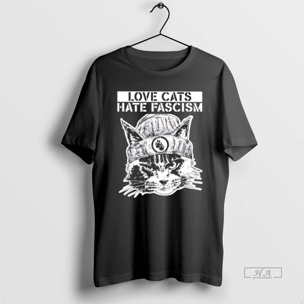 Official Love Cats Hate Fascism T-Shirts, Hoodie, Sweatshirt | InkRitualCo.com