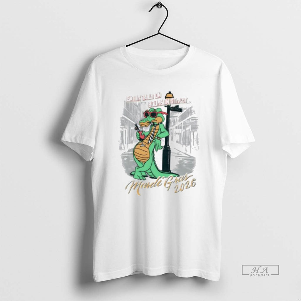 Official Mardi Gras 2026 Gator Tails On Bourbon Street T-Shirts, Hoodie, Sweatshirt | InkRitualCo.com
