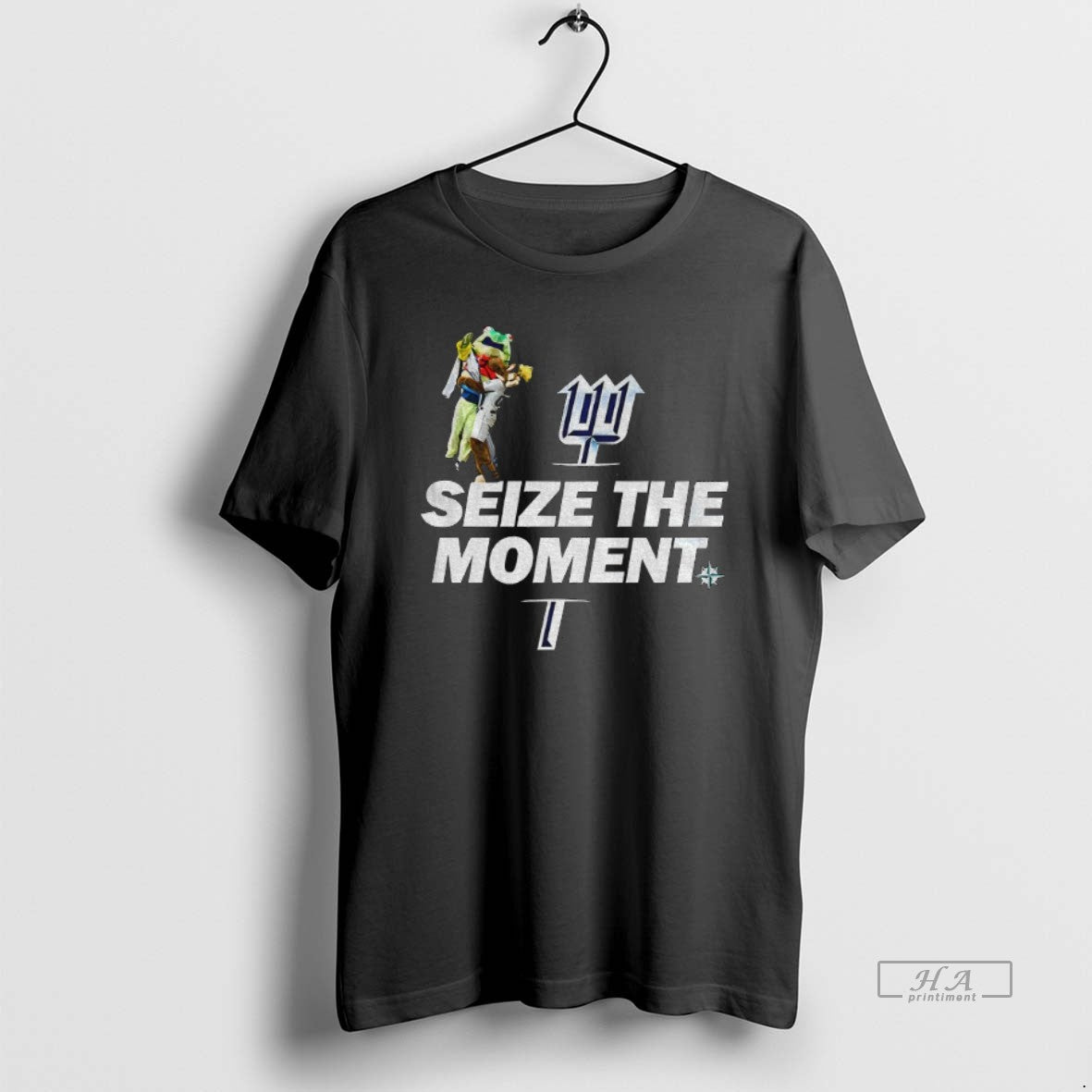 Official Mariner Moose Hug Humpy Salmon Trident Seattle Mariners Seize The Moment T-Shirts, Hoodie, Sweatshirt