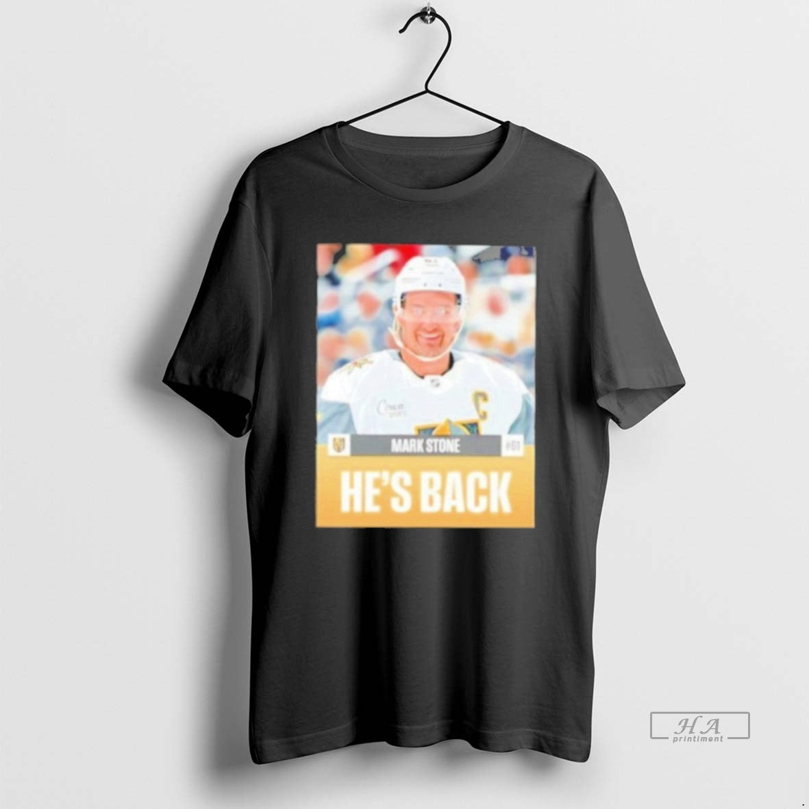 Official Mark Stone Hes Back Vegas Golden Knights Stylish T-Shirts, Hoodie, Sweatshirt | InkRitualCo.com