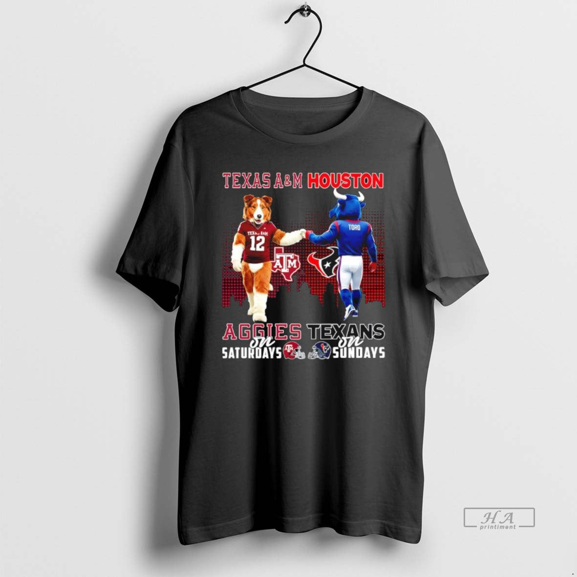 Official Mascot Of Texas Am Aggies On Saturdays And Houston Texans On Sundays T-Shirts, Hoodie, Sweatshirt | InkRitualCo.com