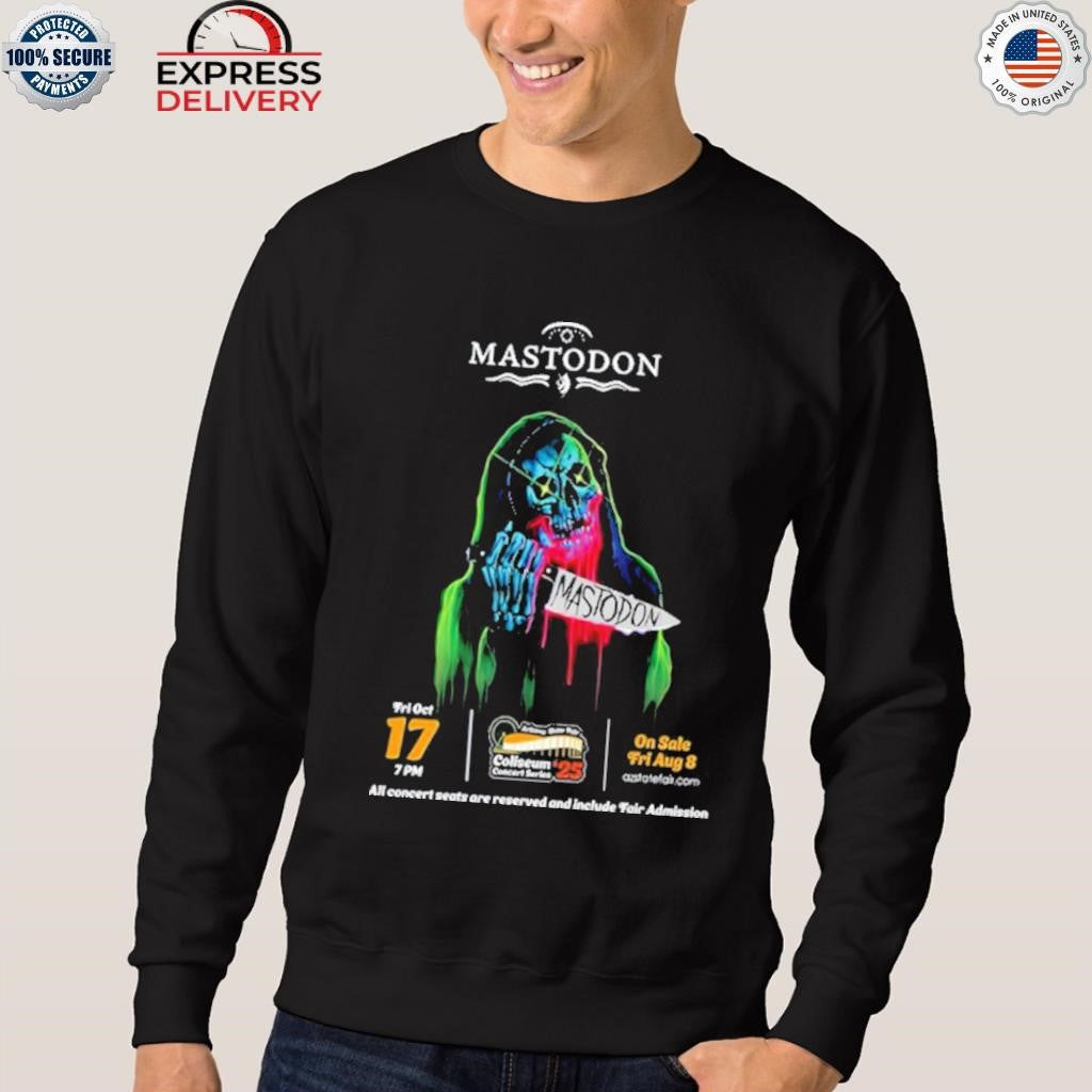 Mastodon Oct 17 2025 the Arizona State Fairgrounds in Phoenix, AZ Tour Shirt