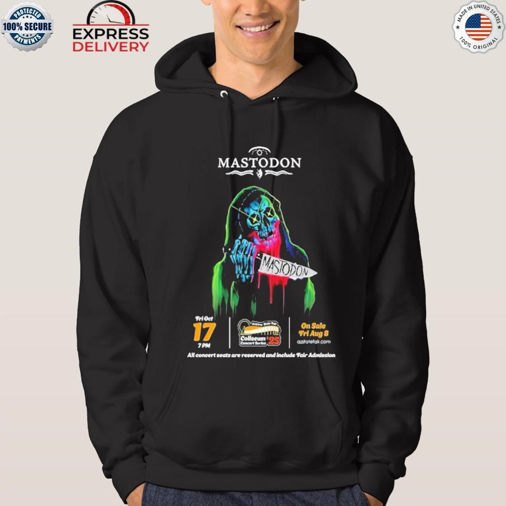 Mastodon Oct 17 2025 the Arizona State Fairgrounds in Phoenix, AZ Tour Shirt
