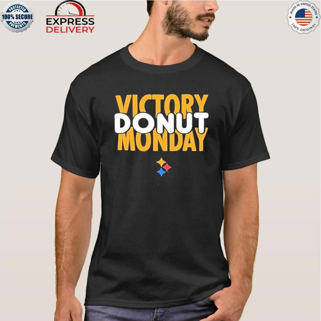 Max Starks With Victory Donut Monday Steelers Shirt