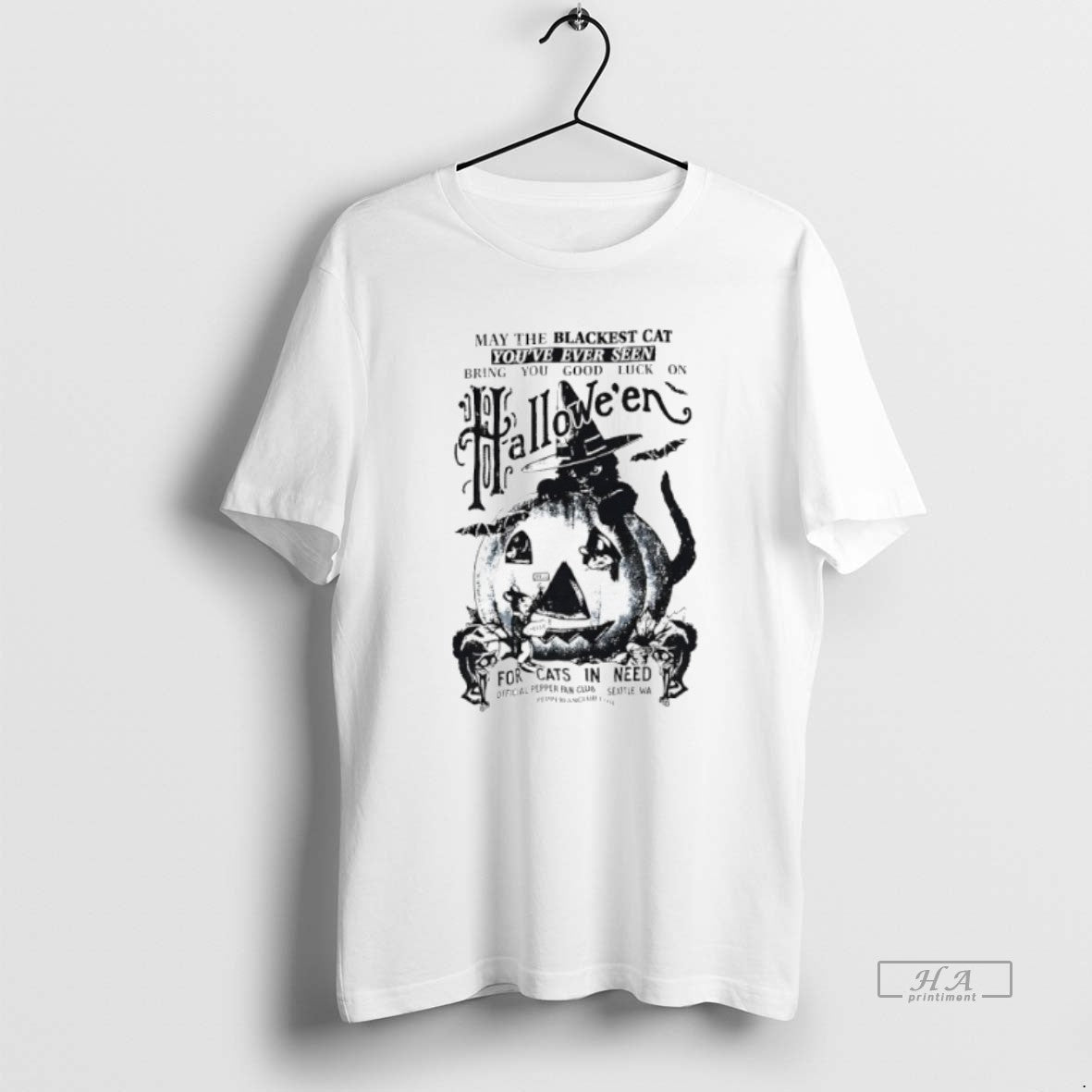Official May The Blackest Cat Youve Ever Seen Bring You Good Luck On Halloween T-Shirts, Hoodie, Sweatshirt | InkRitualCo.com