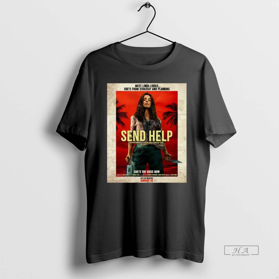 Official Meet Linda Liddle Shes From Strategy And Planning Send Help Only In Theaters January T-Shirts, Hoodie, Sweatshirt