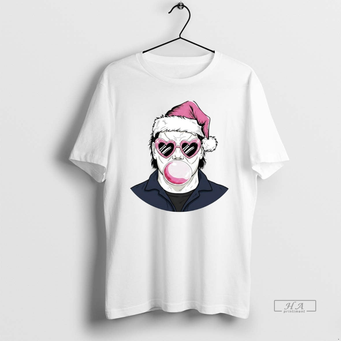 Official Merry Christmas Michael Myers Bubble Gum Circle T-Shirts, Hoodie, Sweatshirt | InkRitualCo.com