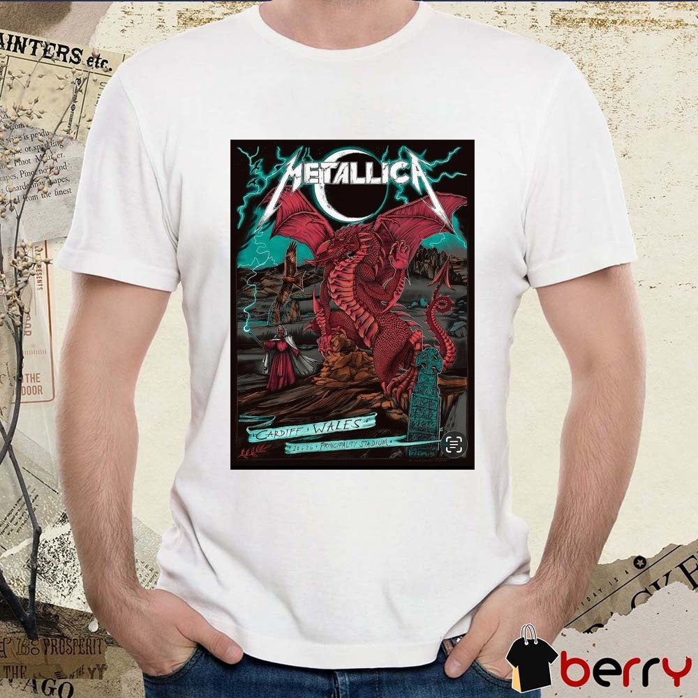 Metallica M72 World Tour Principality Stadium Cardiff, Wales June 28, 2026 Poster t-shirt