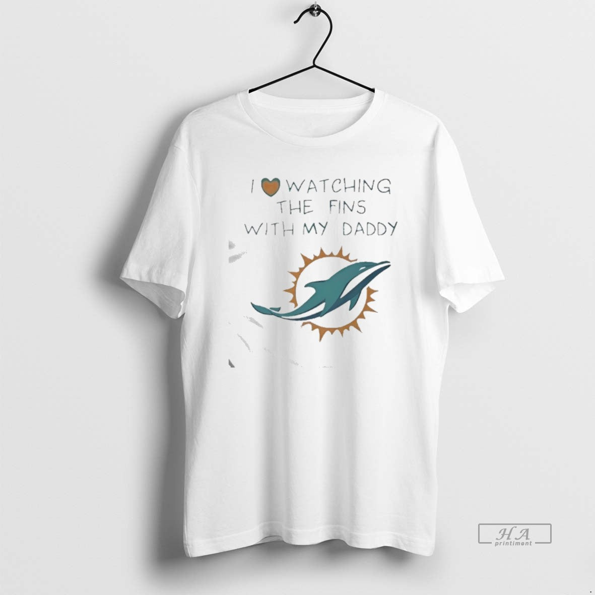 Official Miami Dolphins Love I Watching Fins With Daddy Baby T-Shirts, Hoodie, Sweatshirt | InkRitualCo.com