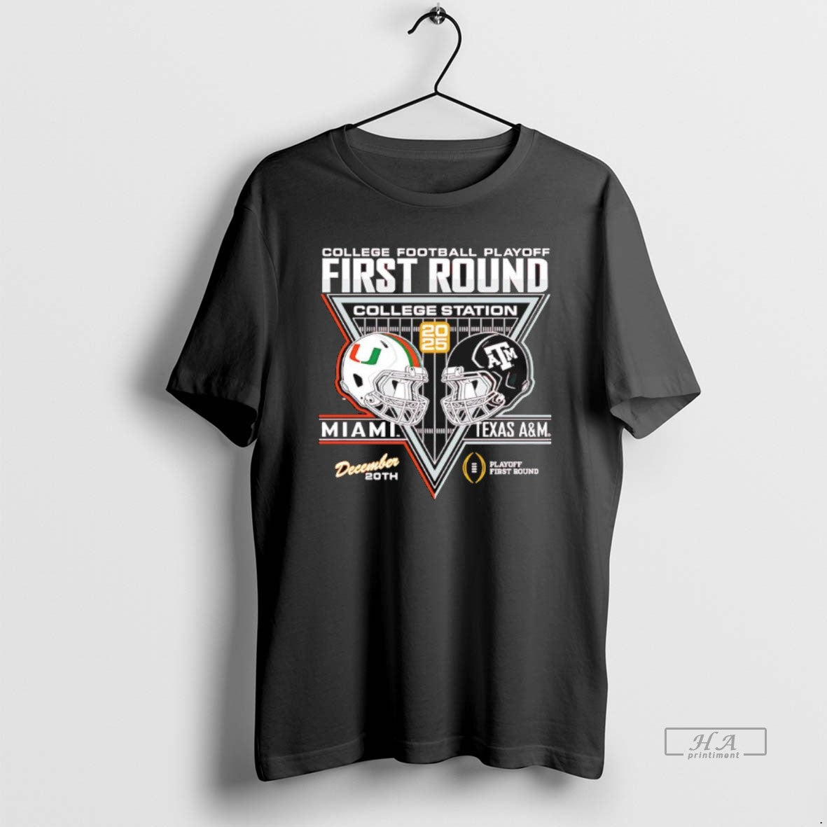 Official Miami Vs Texas Am Cfp 25 26 First Round Helmet T-Shirts, Hoodie, Sweatshirt | InkRitualCo.com