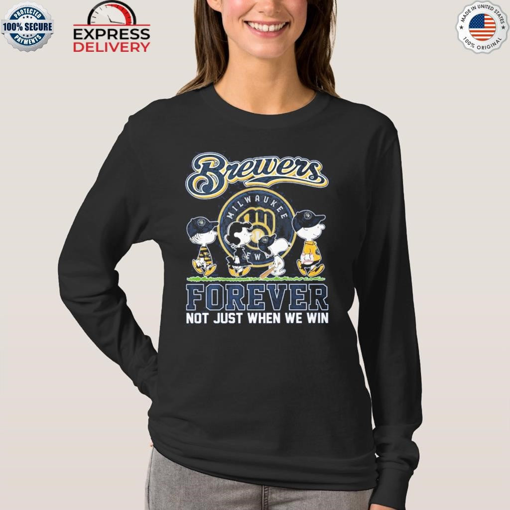 Milwaukee Brewers Peanuts Forever Not Just When We Win Shirt