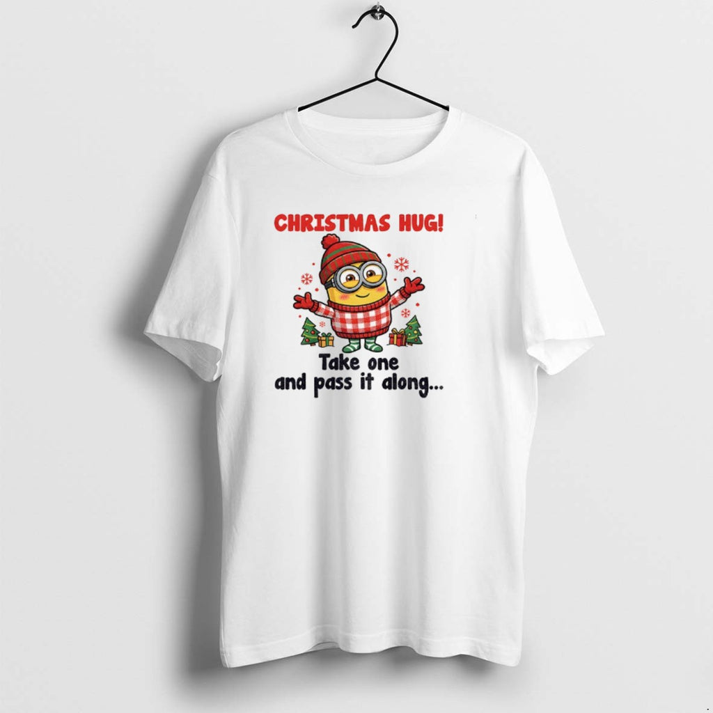 Official Minion Santa Christmas Hug Take One And Pass It Along Christmas T-Shirts, Hoodie, Sweatshirt | InkRitualCo.com