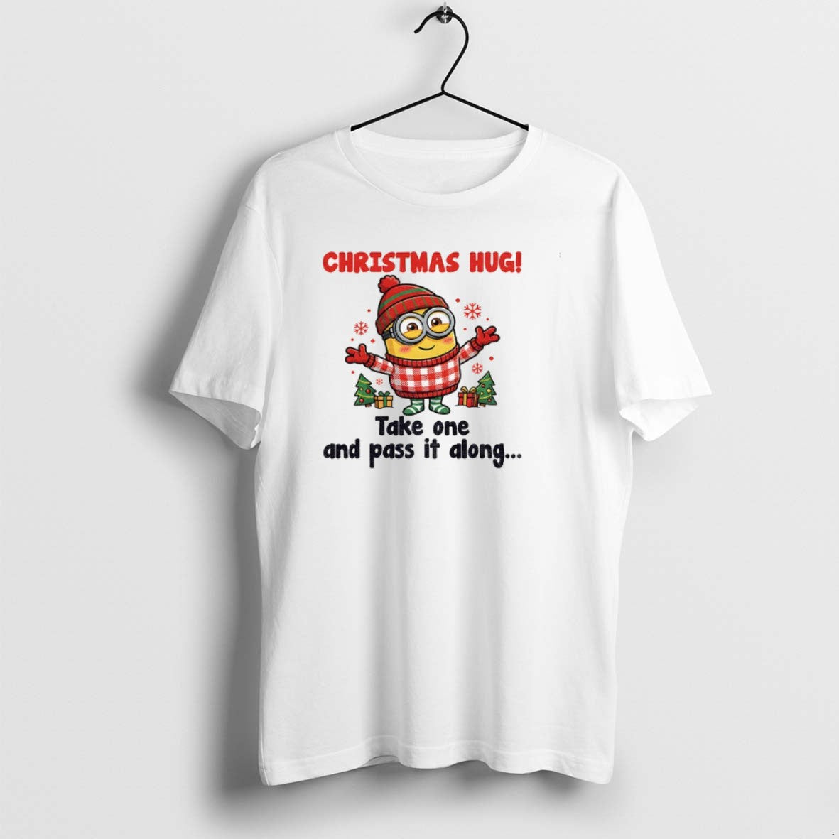 Official Minion Santa Christmas Hug Take One And Pass It Along Christmas T-Shirts, Hoodie, Sweatshirt | InkRitualCo.com