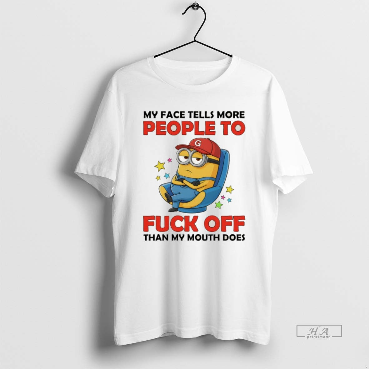 Official Minion My Face Tells More People To Fuck Off Than My Mouth Does T-Shirts, Hoodie, Sweatshirt | InkRitualCo.com