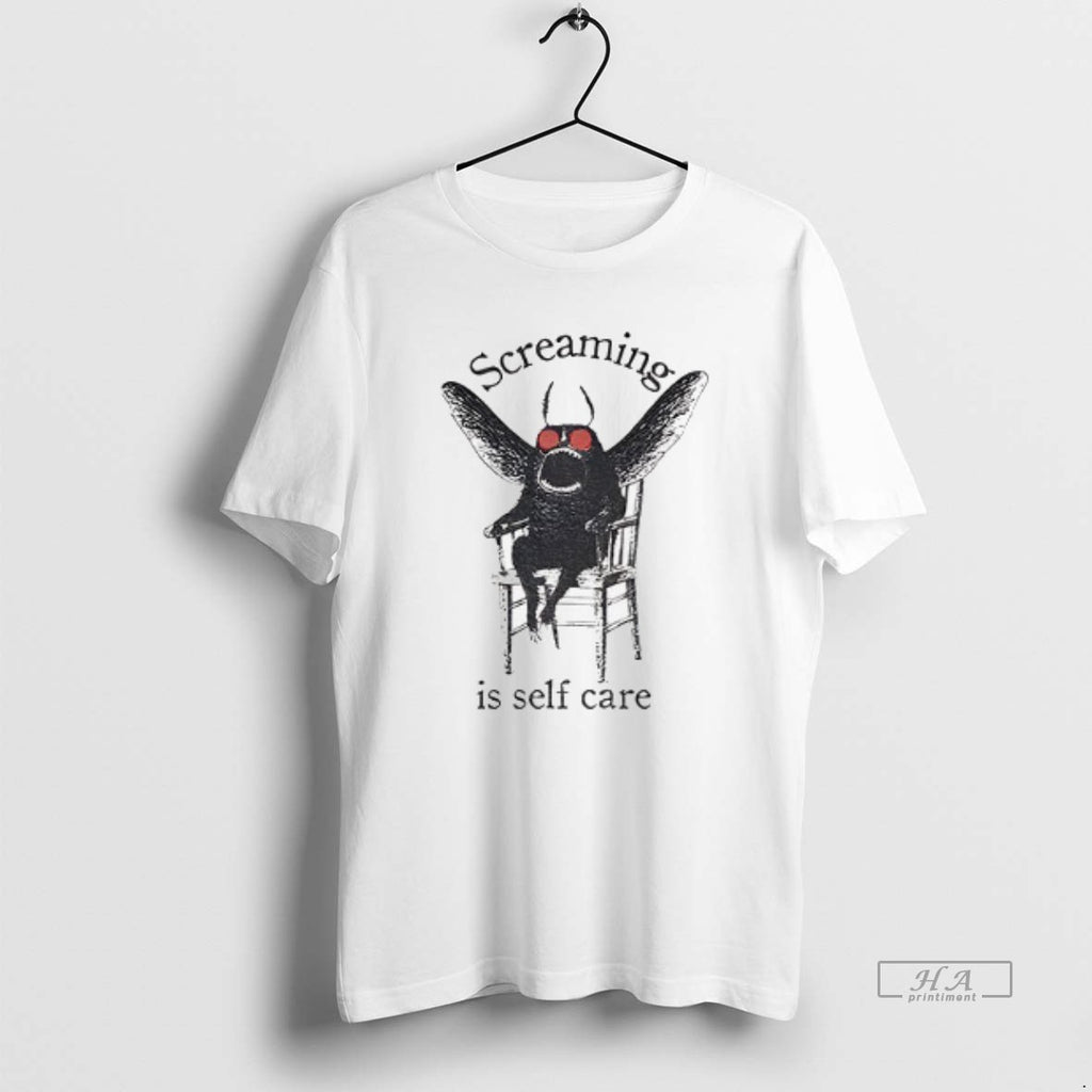 Official Mothman Shenanigan Screaming Is Self Care T-Shirts, Hoodie, Sweatshirt | InkRitualCo.com