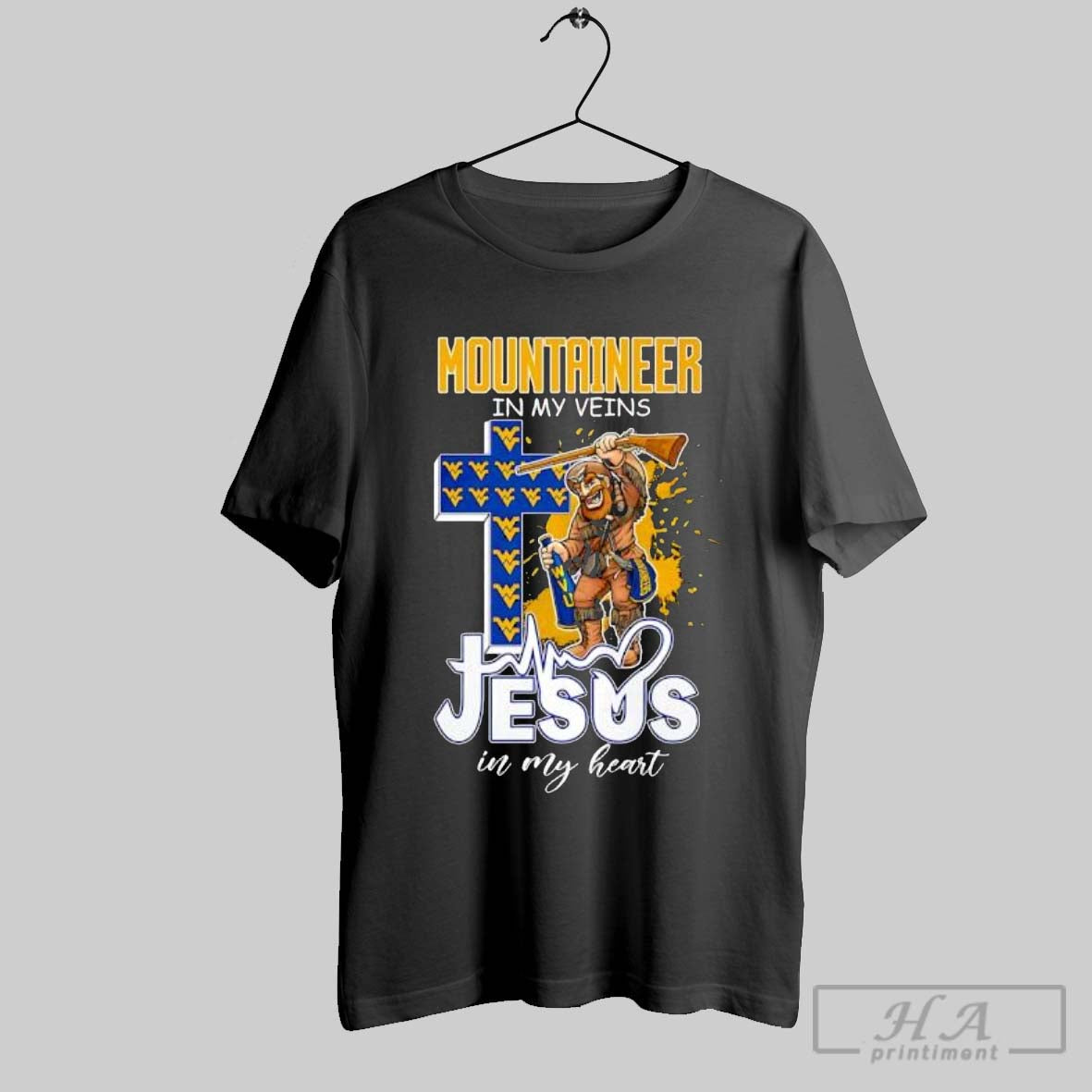 Official Mountaineer In My Veins Jesus In My Heart T-Shirts, Hoodie, Sweatshirt | InkRitualCo.com