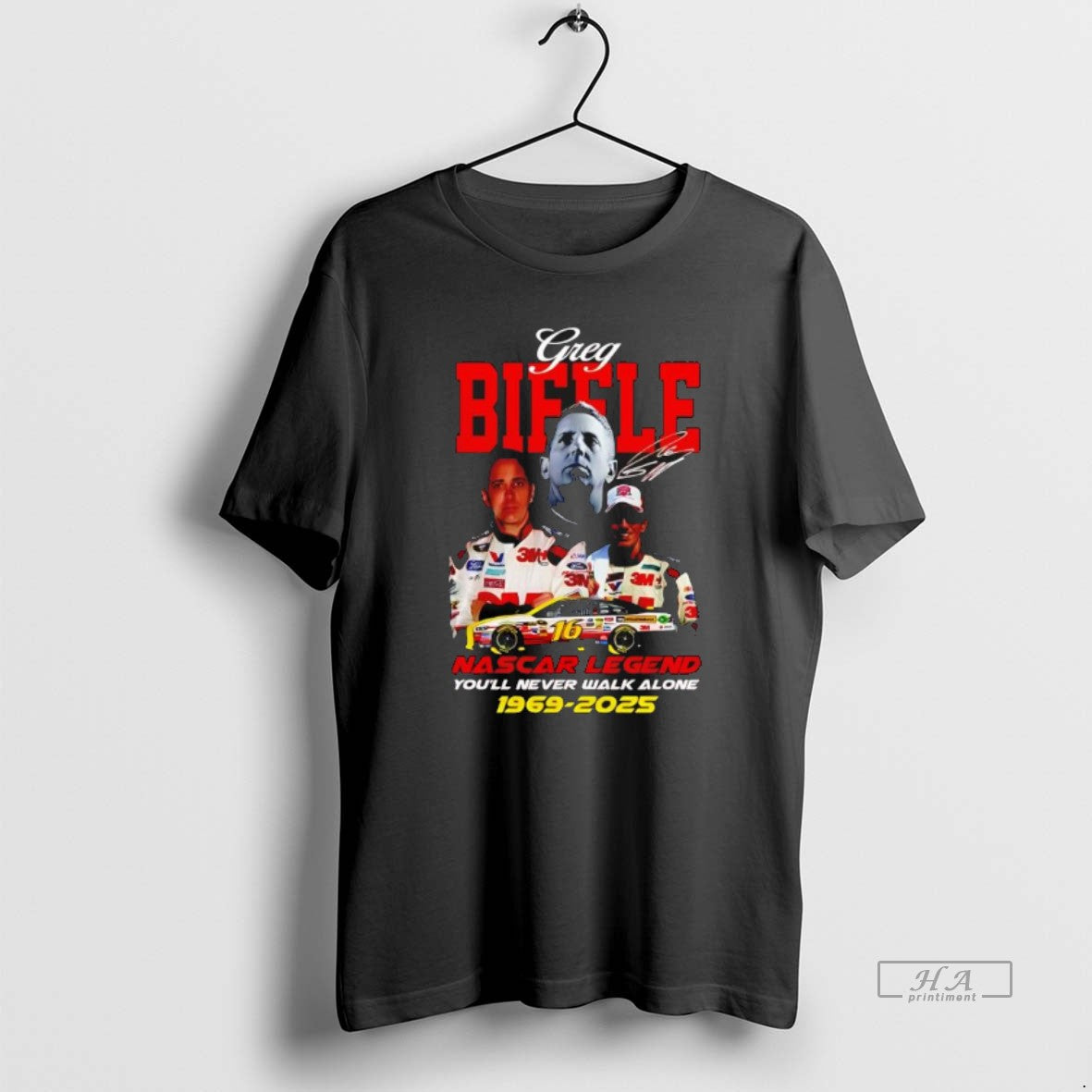 Official Nascar Legend Greg Biffle Youll Never Walk Alone 1969 2025 Signature T-Shirts, Hoodie, Sweatshirt | InkRitualCo.com