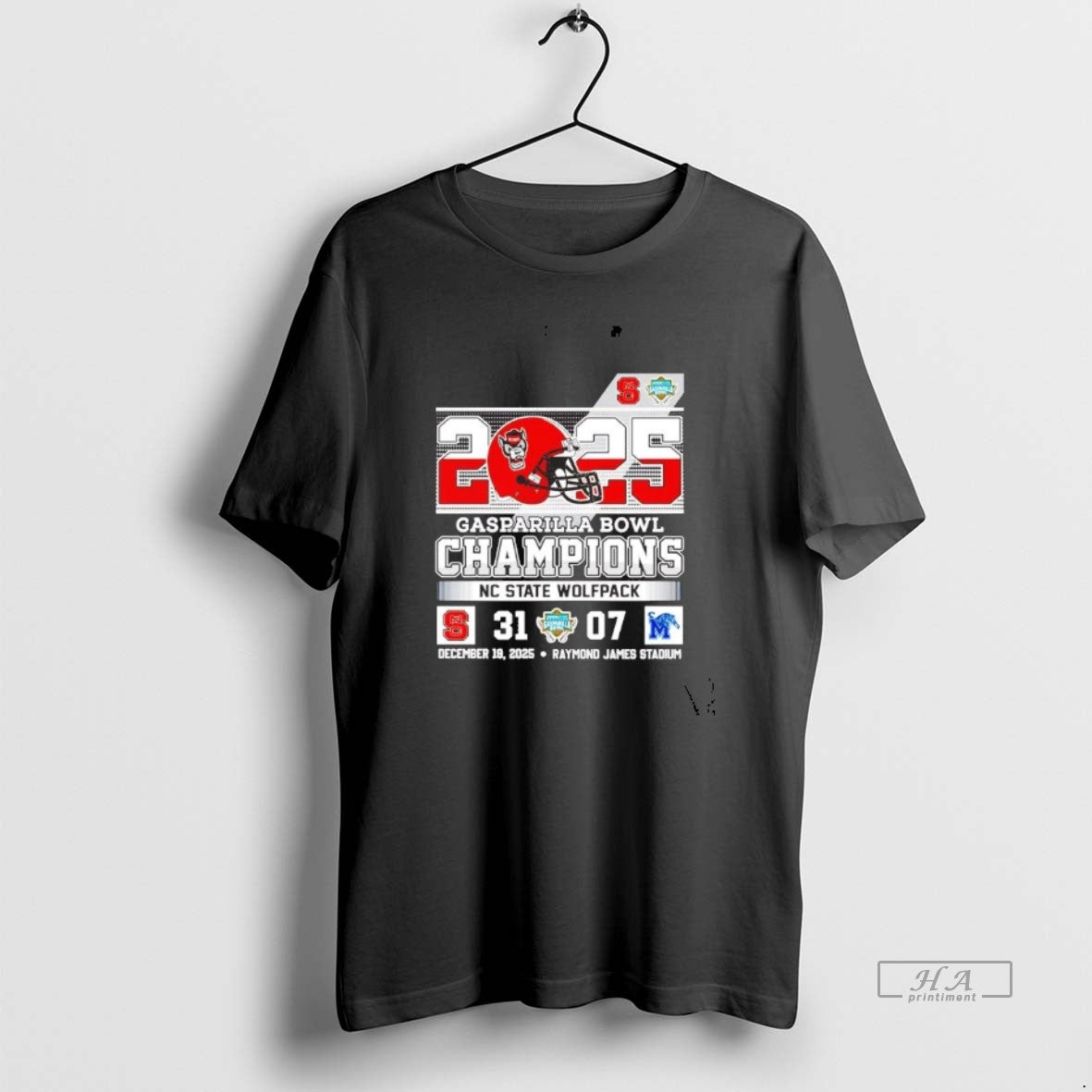 Official Nc State Wolfpack 2025 Gasparilla Bowl Champions Helmet Score T-Shirts, Hoodie, Sweatshirt | InkRitualCo.com