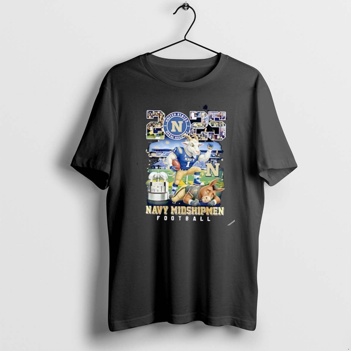 Official Navy Midshipmen 2025 Commander In Chiefs Trophy Champions Mascot Christmas T-Shirts, Hoodie, Sweatshirt
