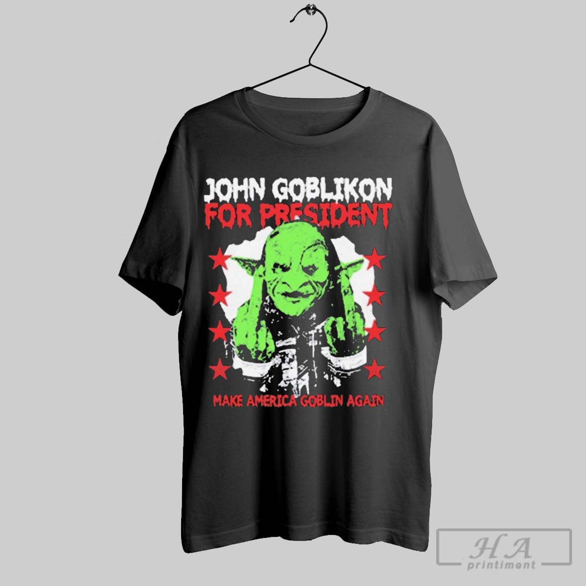 Official Nekrogoblikon John Goblikon For President Make America Goblin Again Middle Fingers T-Shirts, Hoodie, Sweatshirt