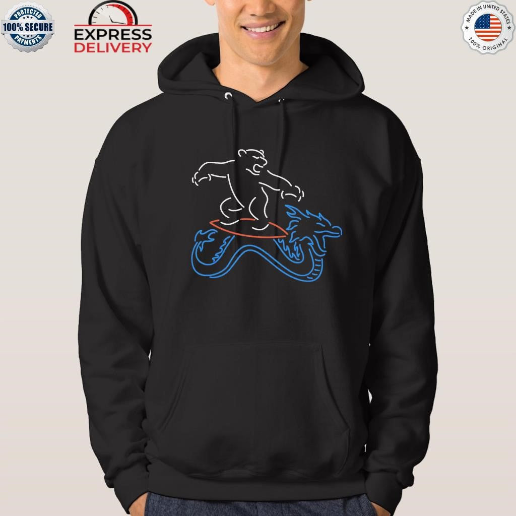Neon Surfing Polar Bear Shirt