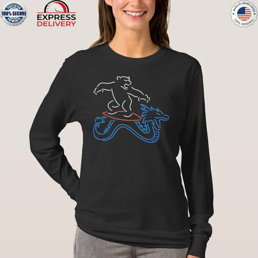 Neon Surfing Polar Bear Shirt