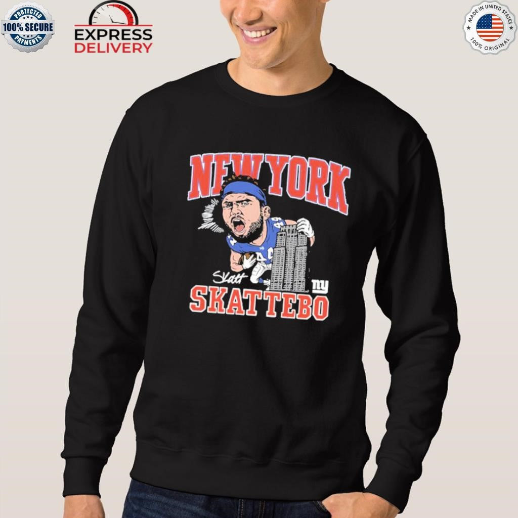 New York Giants Cam Skattebo Homage Royal Caricature Shirt