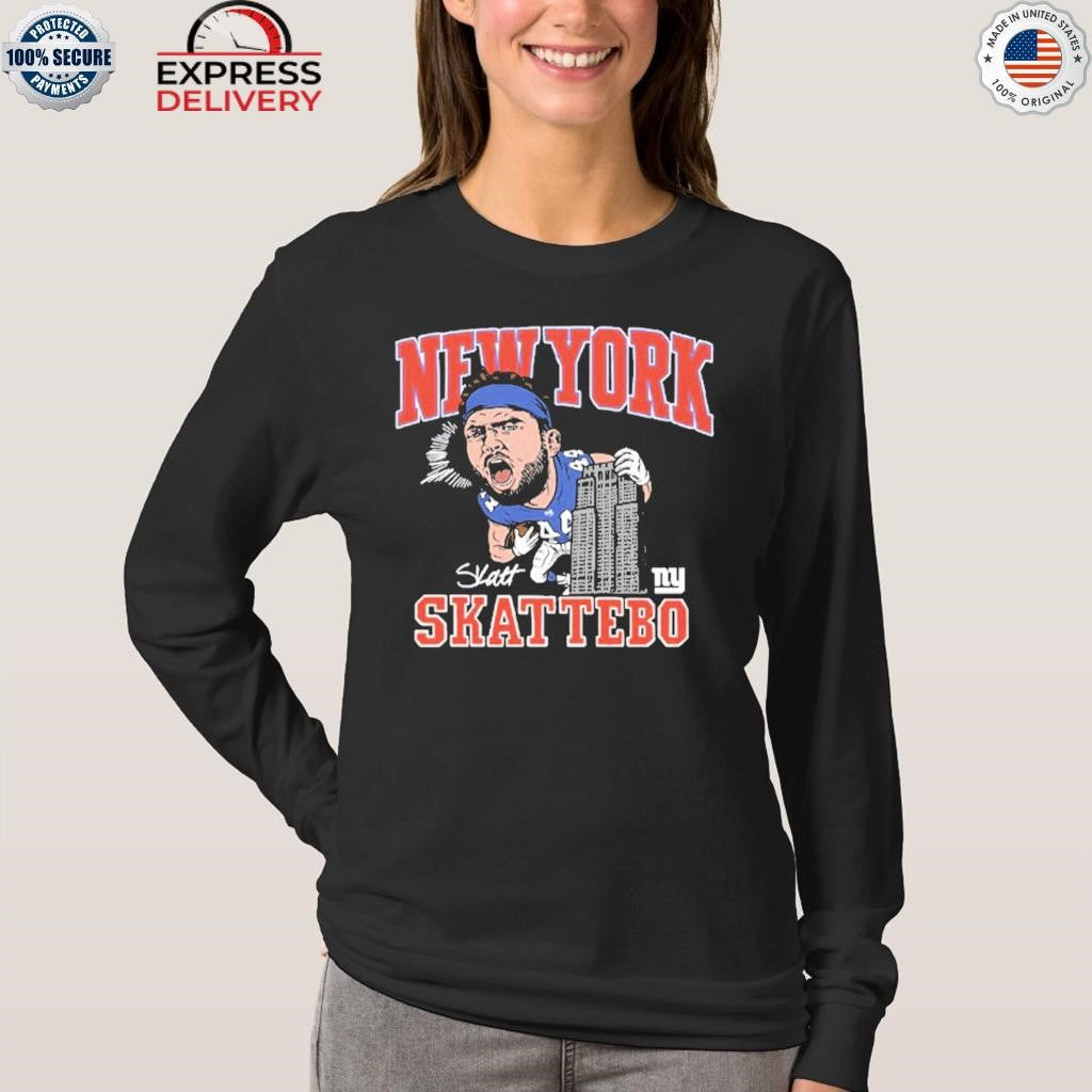 New York Giants Cam Skattebo Homage Royal Caricature Shirt