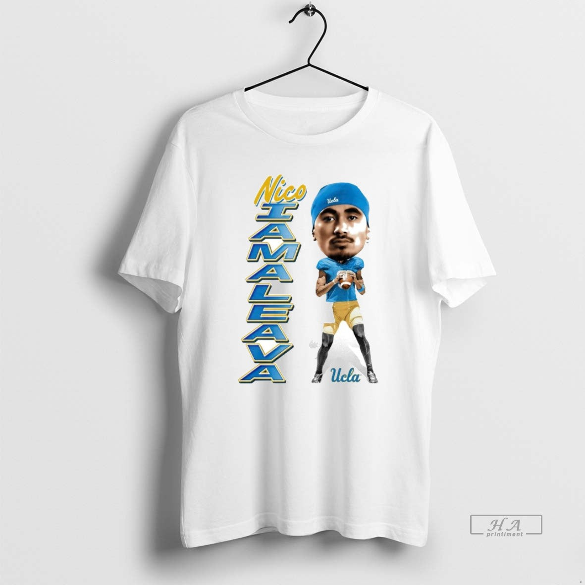 Official Nico Iamaleava Caricature Big Head Ucla Bruins T-Shirts, Hoodie, Sweatshirt | InkRitualCo.com