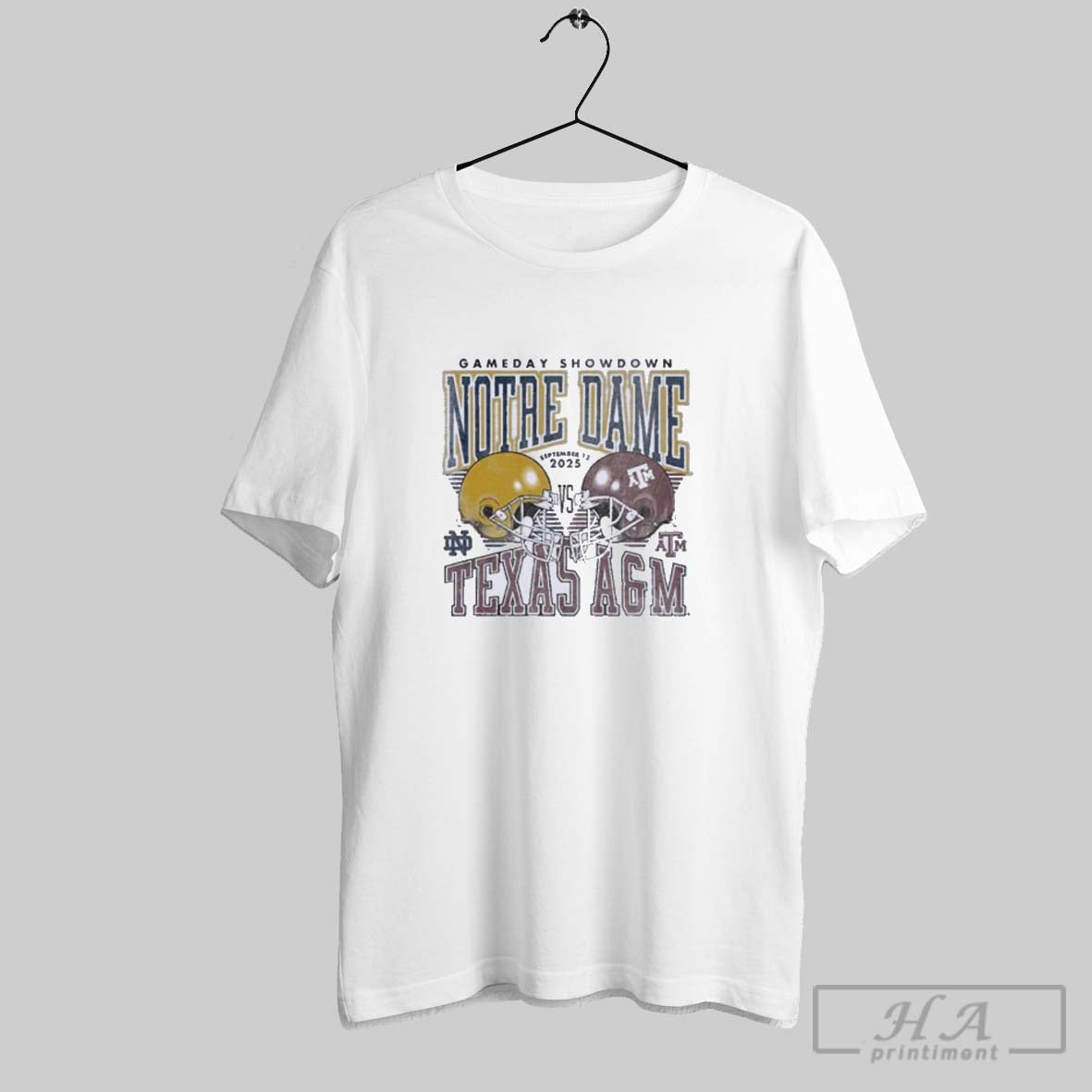 Official Notre Dame Fighting Irish Vs Texas Am Aggies 2025 Gameday Showdown Football T-Shirts, Hoodie, Sweatshirt